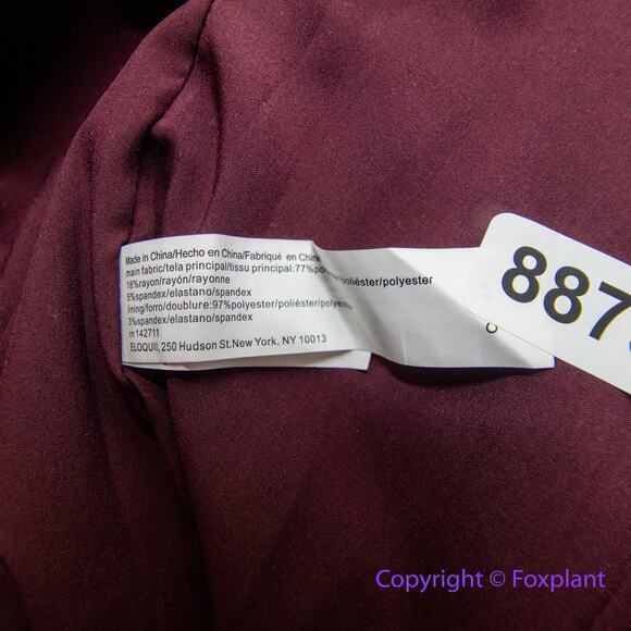 New! Eloquii Wide Belt Single Breasted Blazer burgundy, size 16 - Picture 13 of 14
